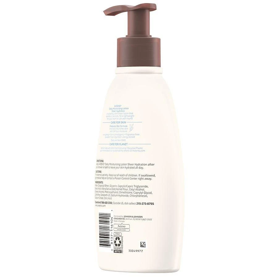 Aveeno Sheer Hydration Daily Moisturizing Dry Skin Lotion Fragrance-Free 11