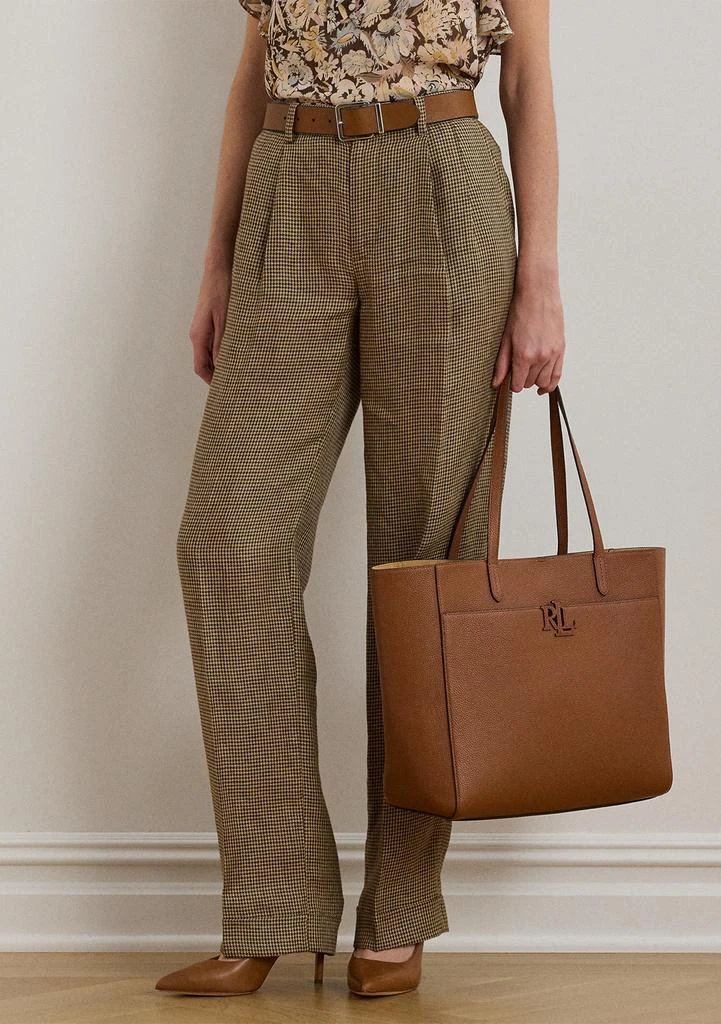 Ralph Lauren Pebbled Leather Large Cameryn Tote Bag