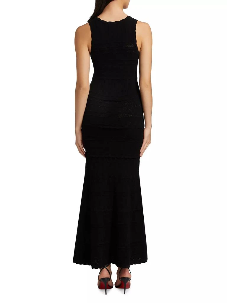 LOVESHACKFANCY Stretch Pointelle Ellaria Knit Maxi-Dress 5