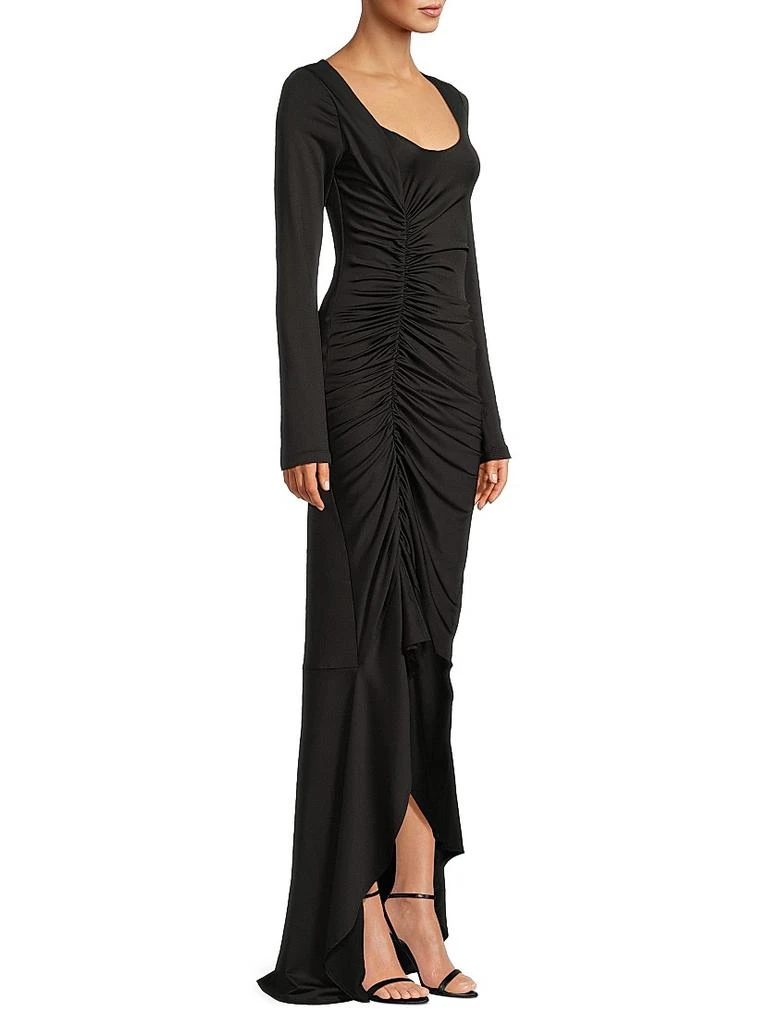 Black Halo Atlanta Ruched Jersey Maxi Dress 4