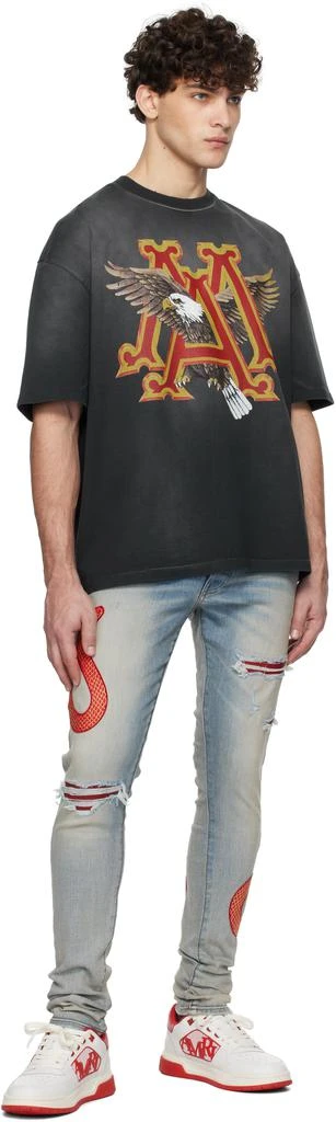 AMIRI White & Red Classic Low Sneakers 5