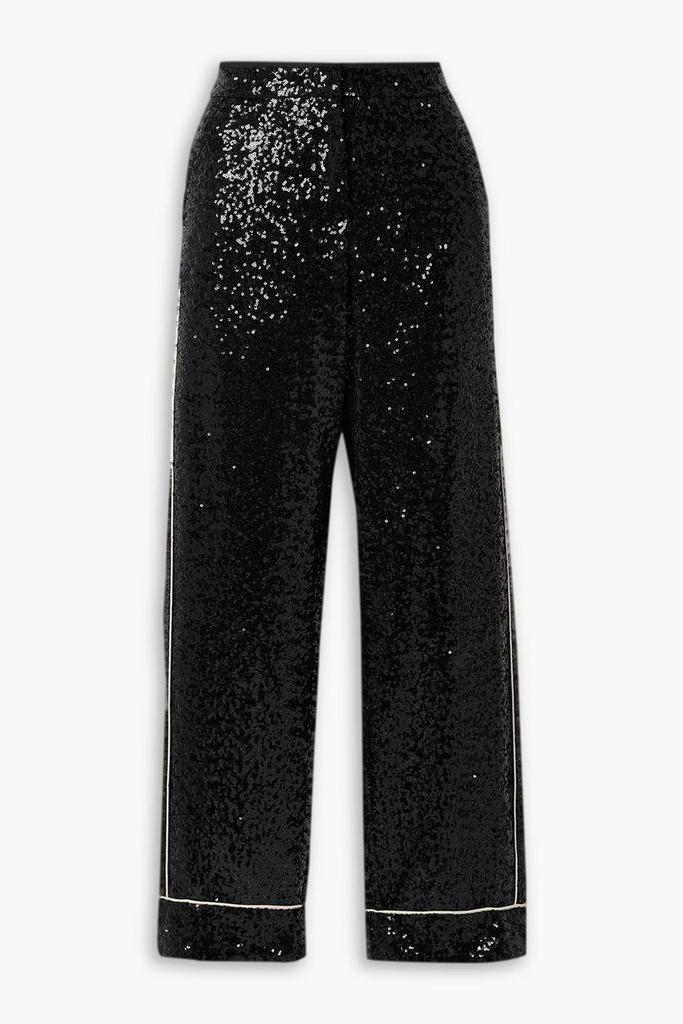 IN THE MOOD FOR LOVE Loren sequined tulle straight-leg pants