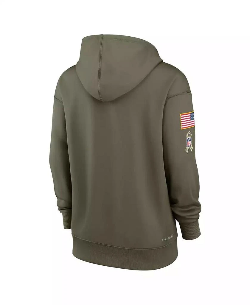 NIKE Women's Olive Houston Texans Salute To Service Performance Pullover Hoodie 3