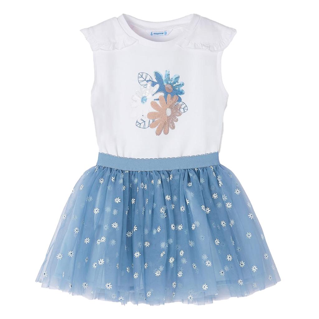 MAYORAL Blue Porcelain Summer Outfit