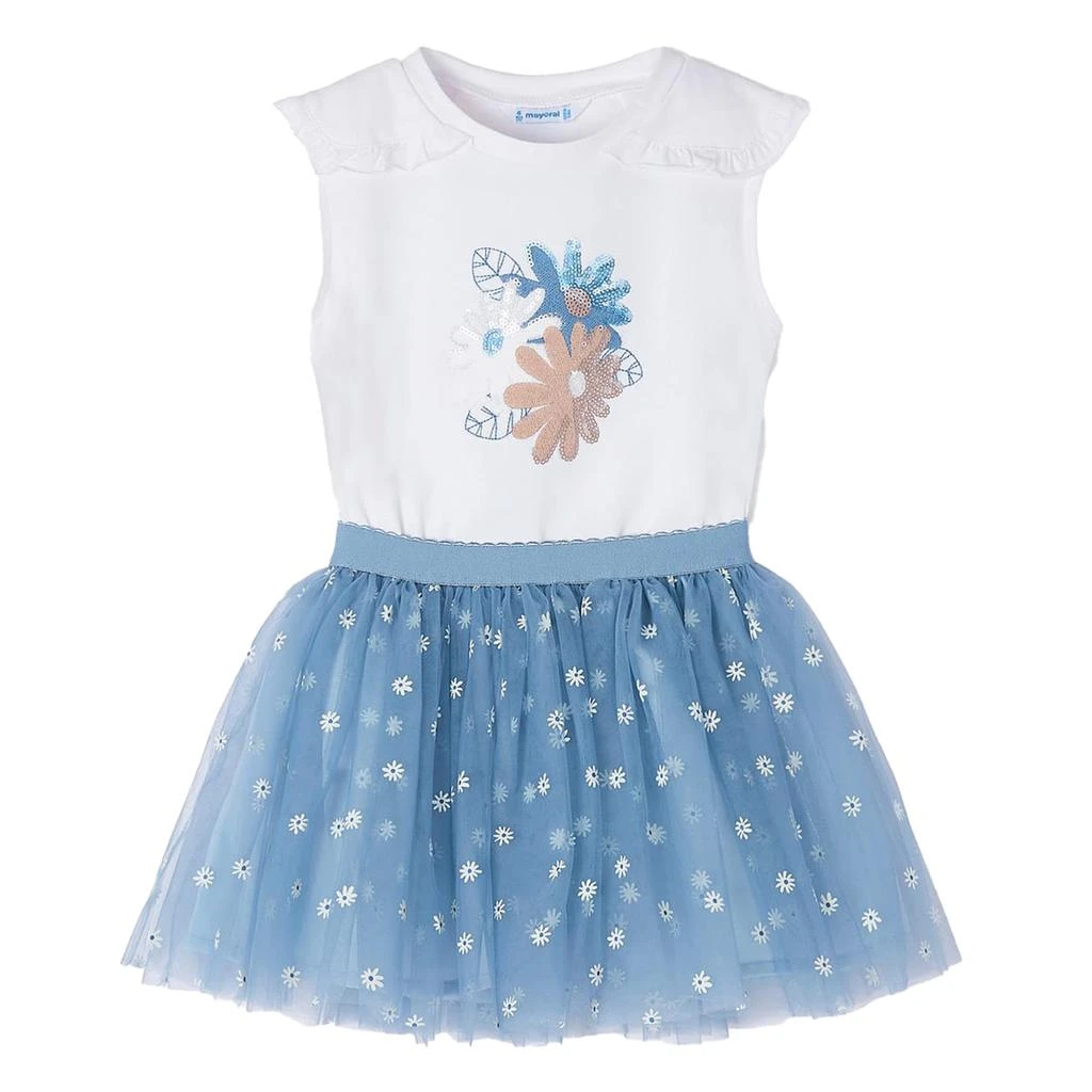 MAYORAL Blue Porcelain Summer Outfit 1