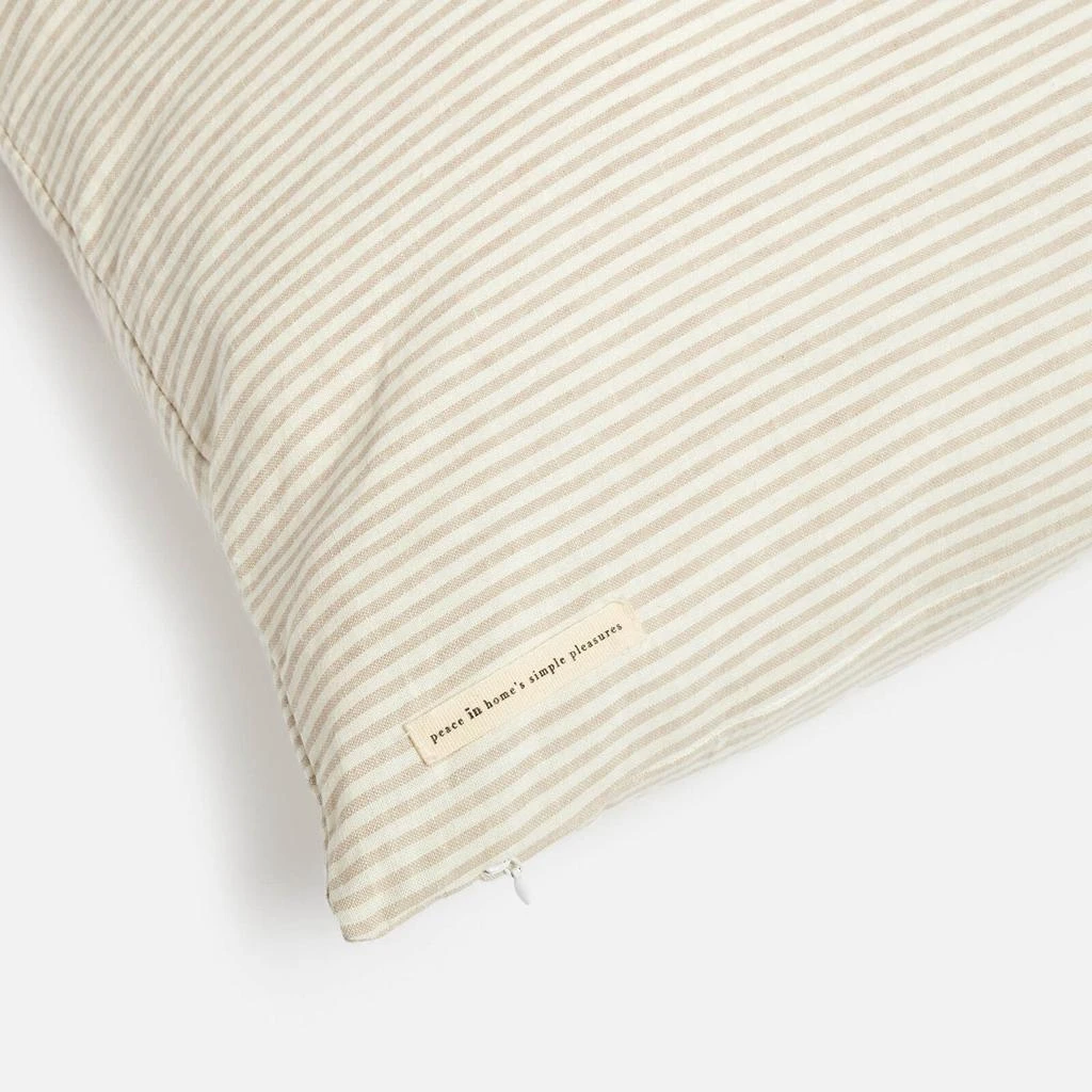 in homeware ïn home Linen Cotton Stripe Cushion Cover - Natural - 75x50cm - Set of 2 3