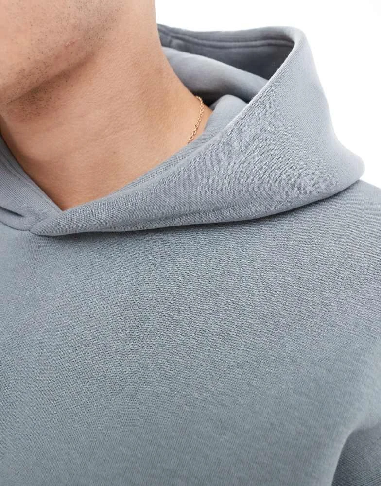 Bershka Bershka boxy hoodie in light blue 3