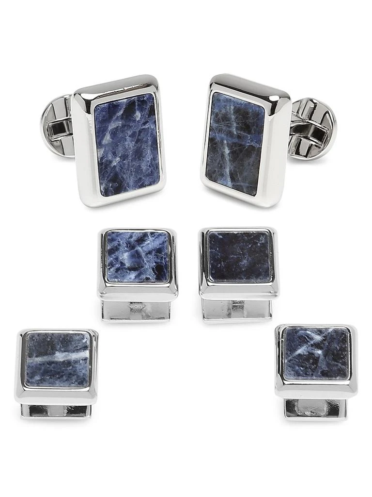 Cufflinks Inc. 3-Piece Ox And Bull Trading Co. Silver And Sodalite JFK Presidential Stud Set 1