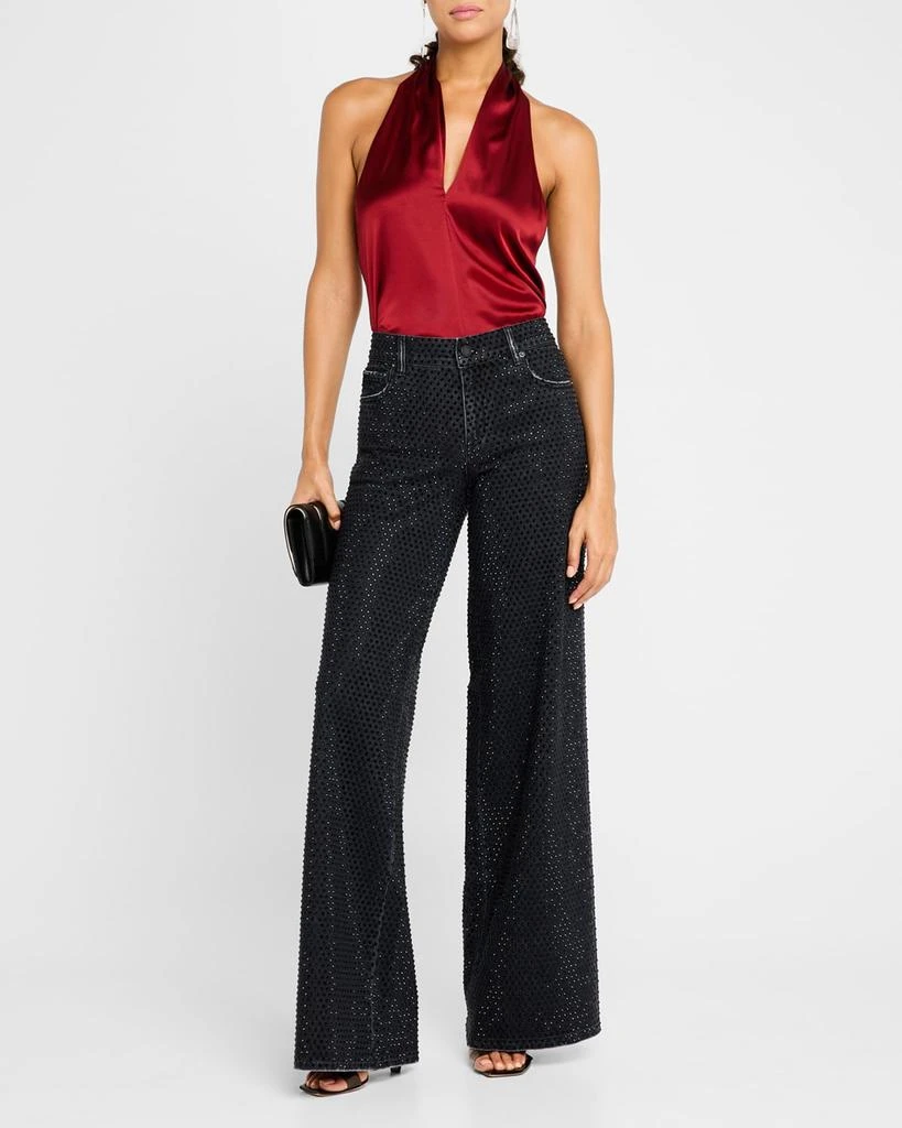 Alice + Olivia Trish Low-Rise Embellished Baggy Jeans 2