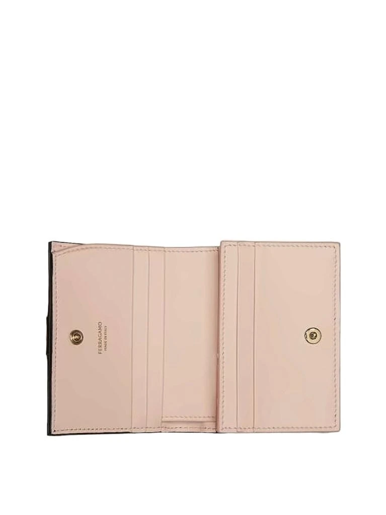 Salvatore Ferragamo Rectangular Calf Leather Wallet with Gold-tone Clasp 4