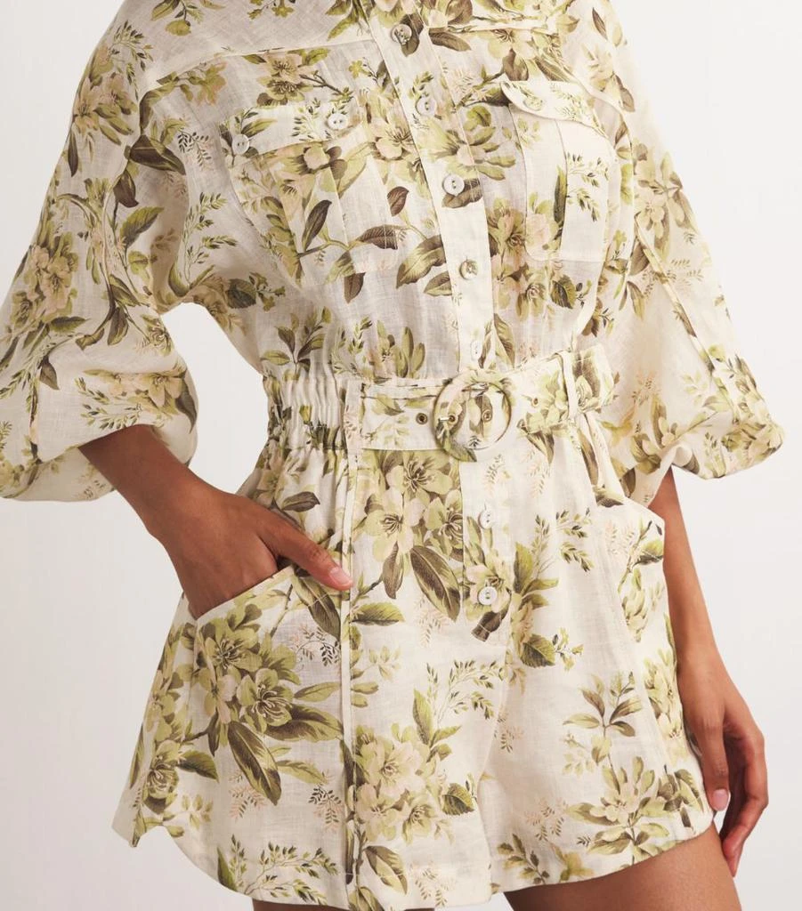 Zimmermann Linen Belted Playsuit 6