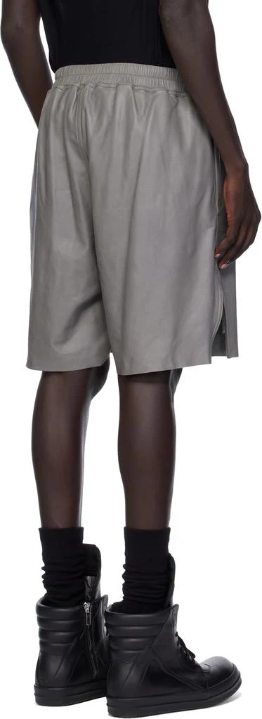 Rick Owens Gray Concordians Boxers Leather Shorts 3