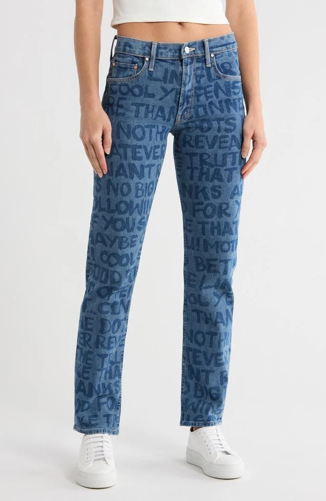 MOTHER The Smarty Pants Skimp High Waist Straight Leg Jeans 1