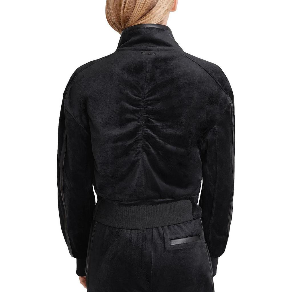 Blanc Noir Womens Velour Sporty Soft Shell Jacket