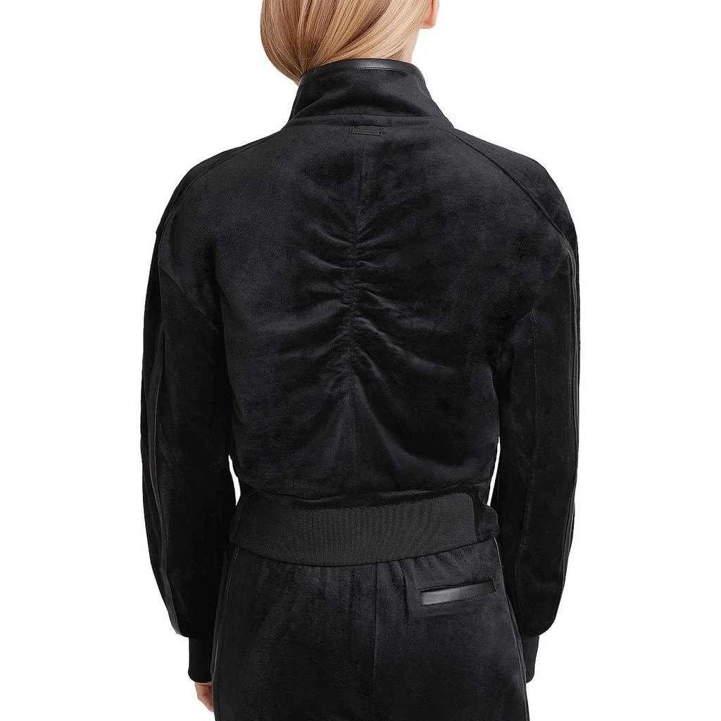 Blanc Noir Womens Velour Sporty Soft Shell Jacket 2