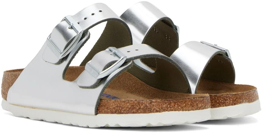 Birkenstock Silver Arizona Soft Footbed Sandals 4