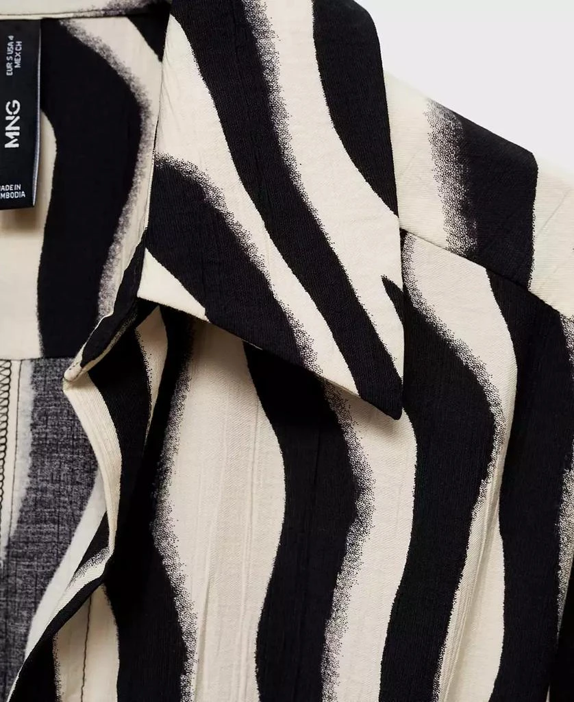 Mango Women's Zebra Shirt Dress 3