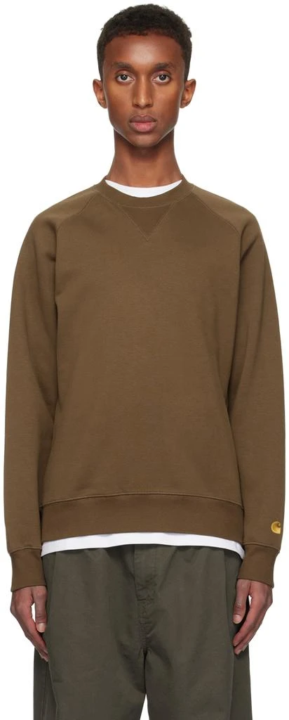 Carhartt WIP Brown Chase Sweatshirt 1