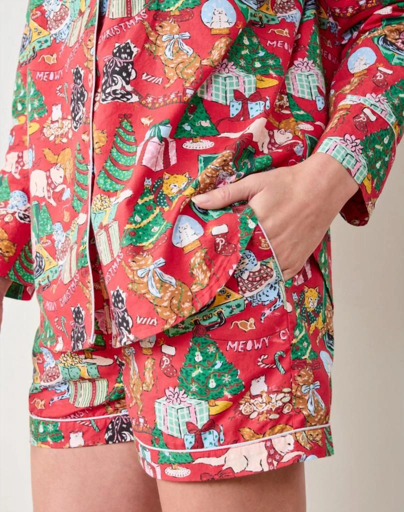 Printfresh Printfresh - Meowy Christmas Long Sleeve Top 
Shorts Set 3