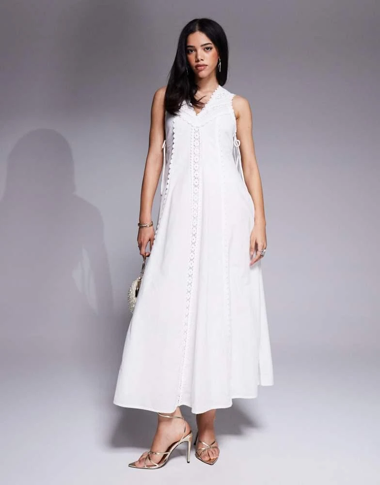 billy j elsa midi dress Elena White Eyelet Midi Dress