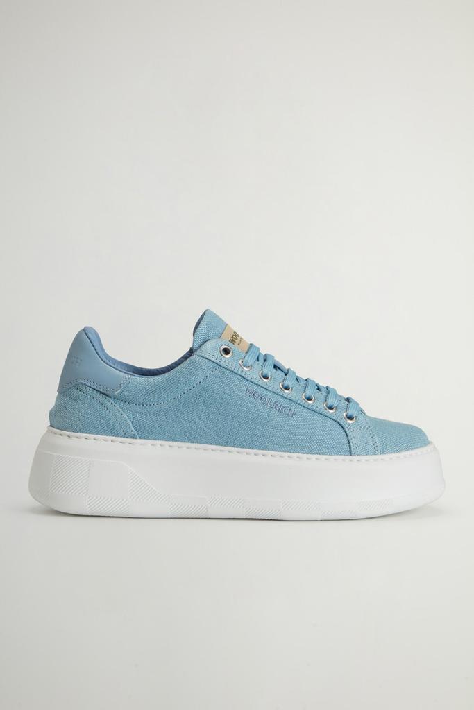Woolrich Chunky Court Cotton Sneakers - Women - Blue