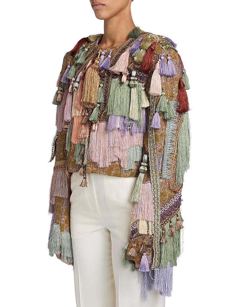 Shop Baftanos Tassel Tweed Jacket on Sale at BeyondStyle – Get 40