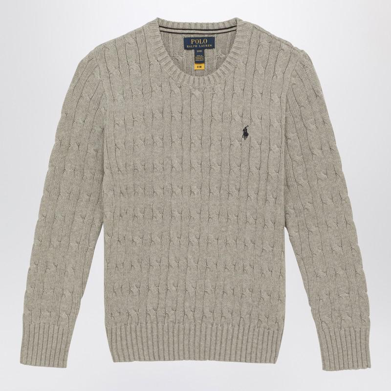 Ralph Lauren Grey cable-knit crew-neck jumper