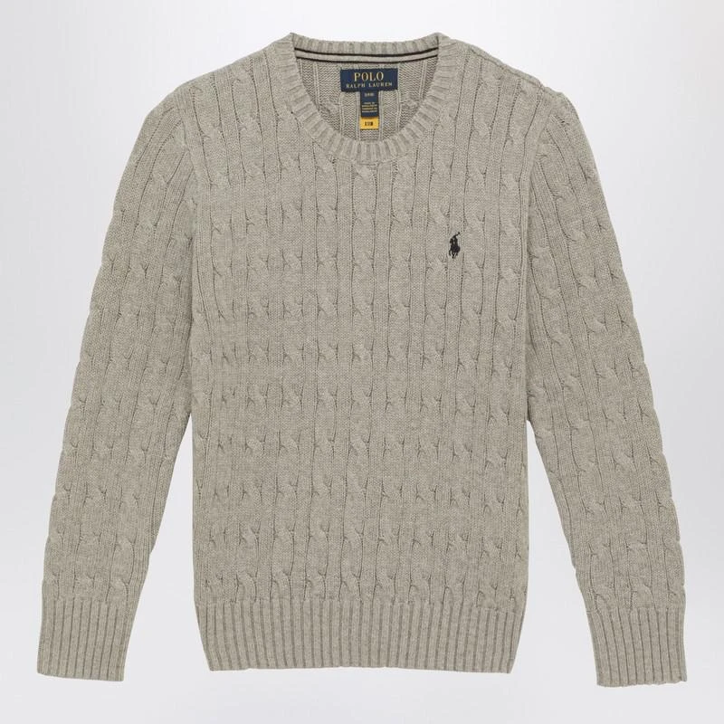Ralph Lauren Grey cable-knit crew-neck jumper 1