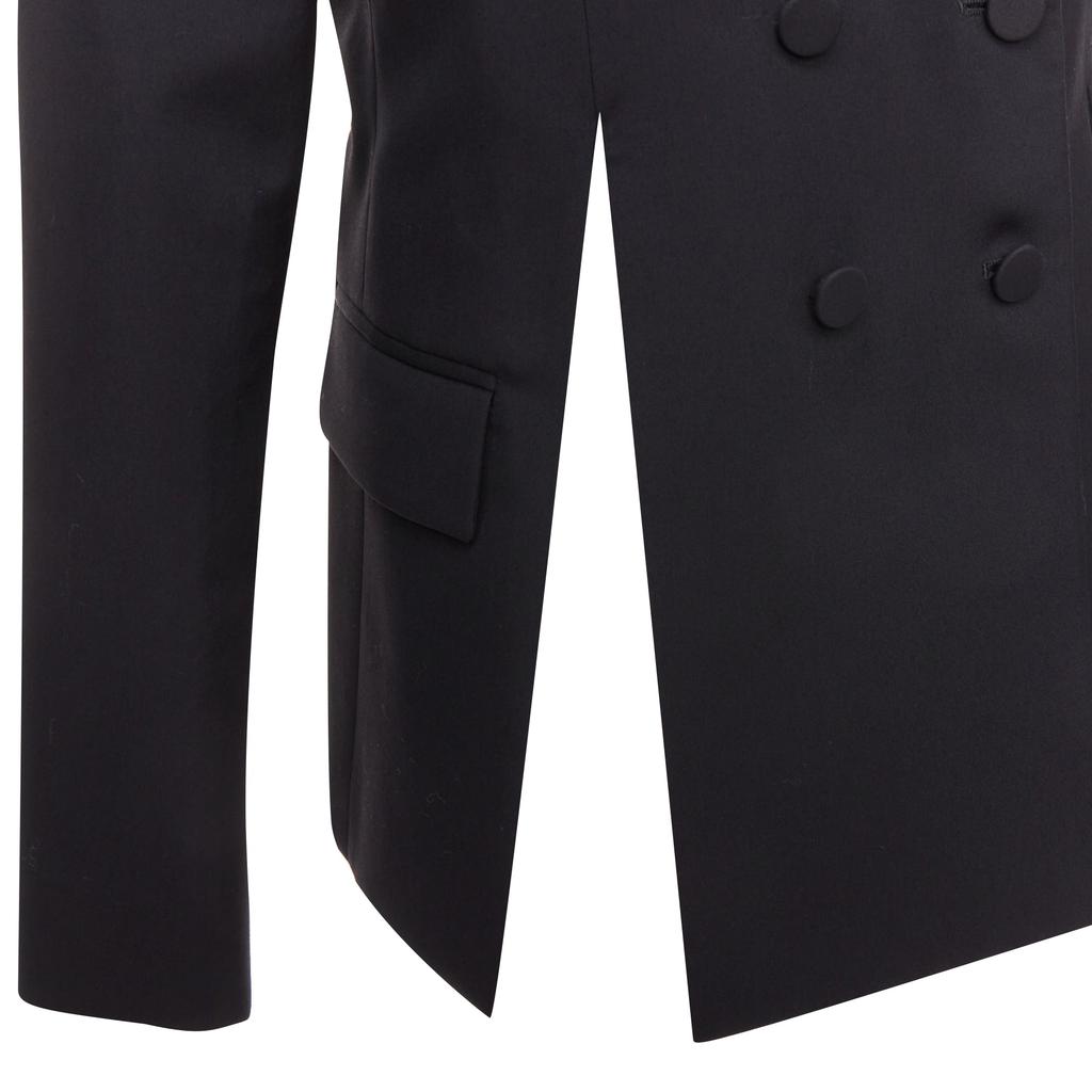 PORTS 1961 Wool Silk Slit Front Shoulder Padded Blazer