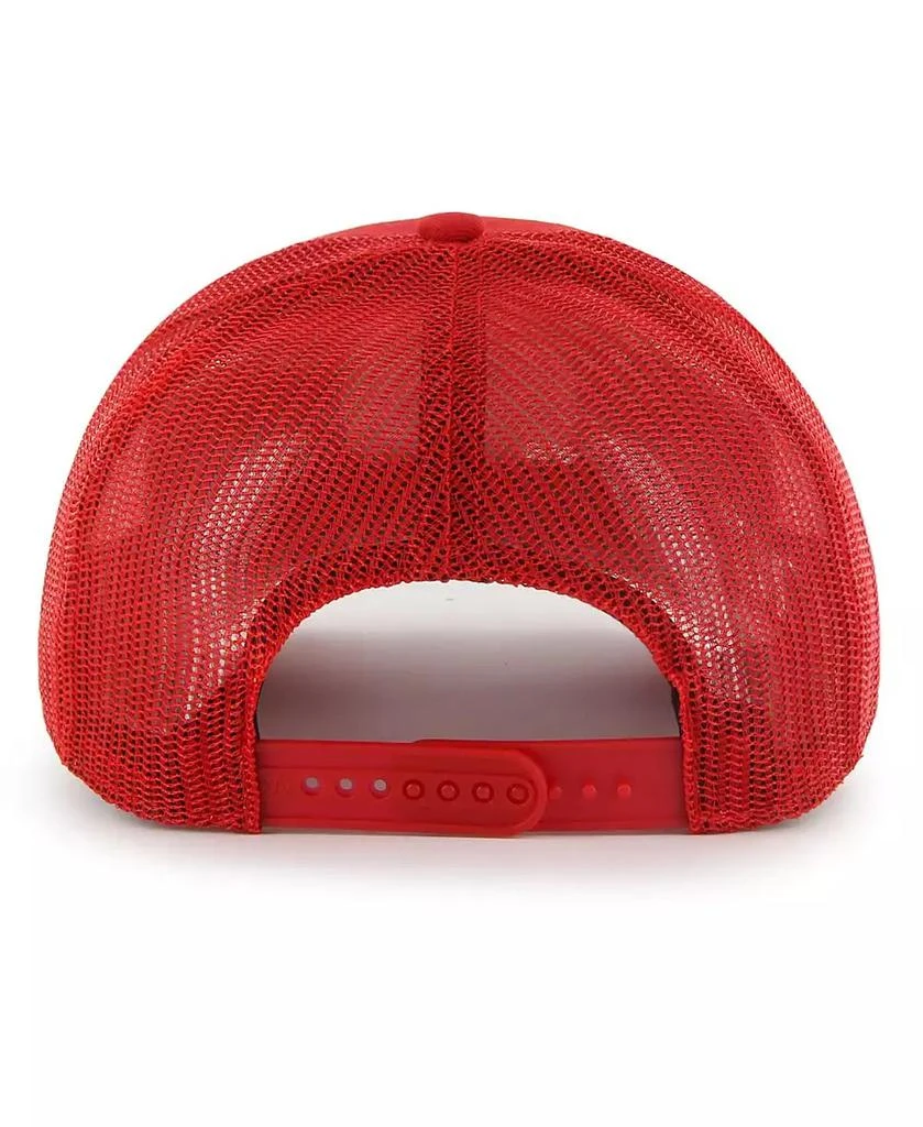 47 Brand Men's Red Los Angeles Angels Unveil Trucker Adjustable Hat 3
