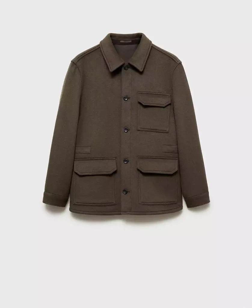 Mango Men's Wool-Blend Field Jacket 8