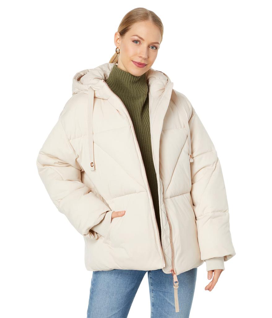 Avec Les Filles Rose Gold Hardware Short Puffer