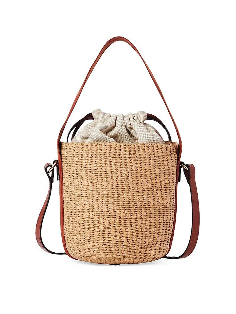 Chloé Small Raffia & Leather Basket Tote Bag 4