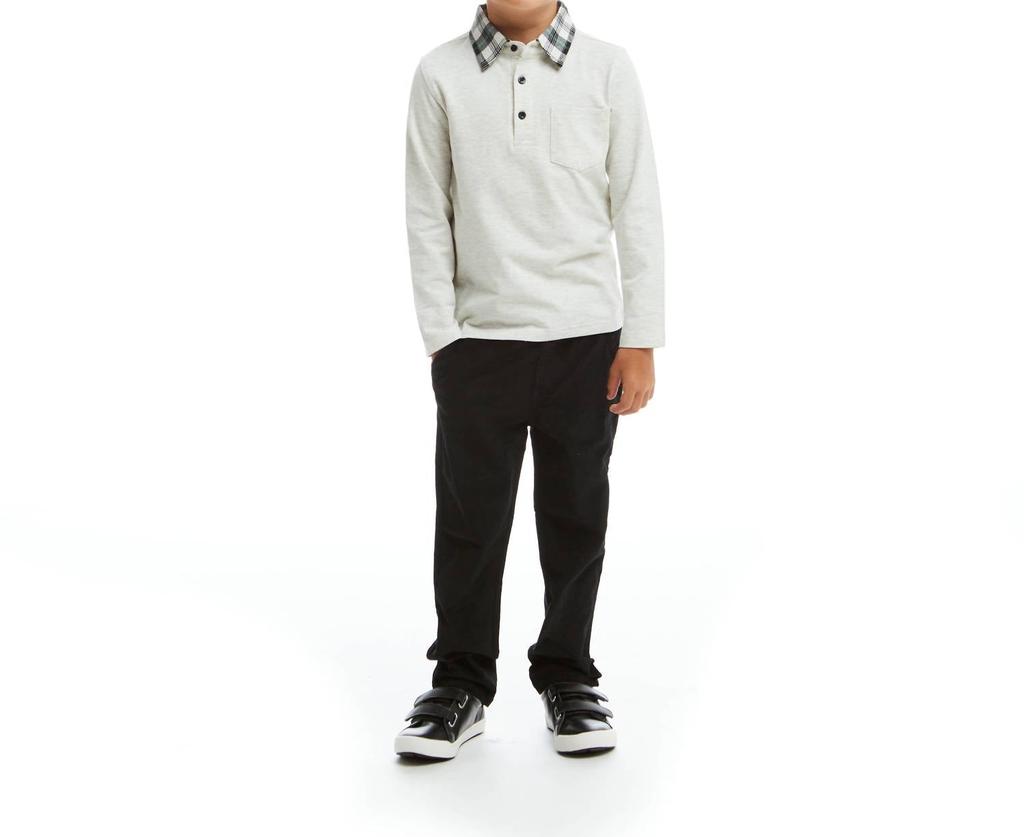 Andy & Evan Andy & Evan - Holiday Polo & Corduroy Pants Set