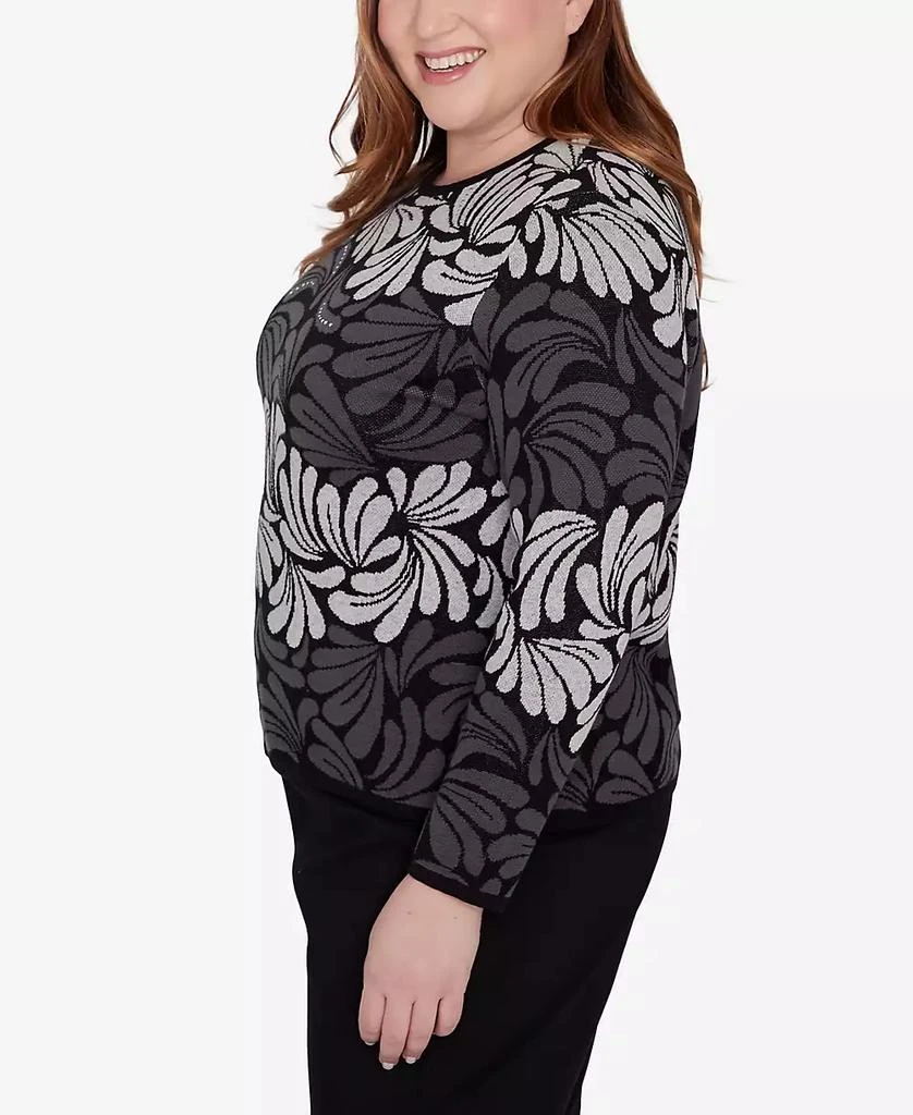 Alfred Dunner Plus Size Classic Geometric Ombre Scroll Top 5