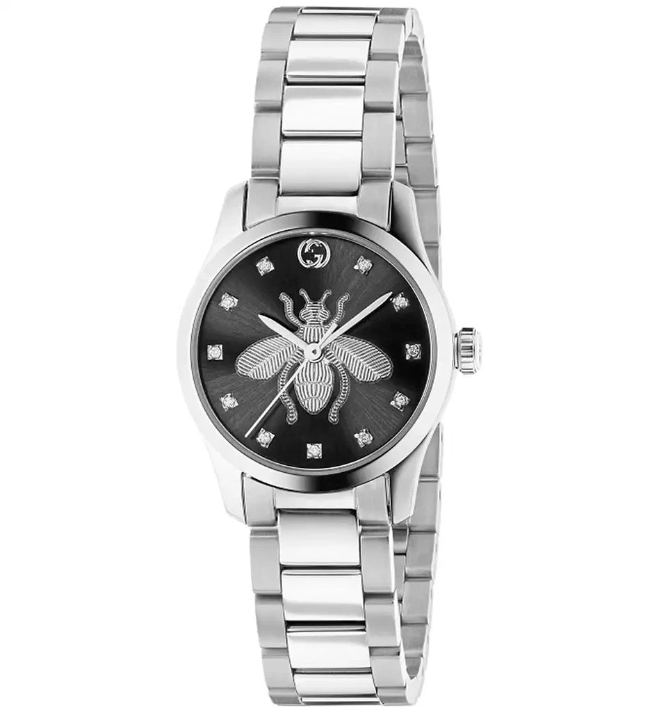 Gucci Women's Swiss G-Timeless Iconic Diamond (1/20 ct. t.w.) Stainless Steel Bracelet Watch 27mm 4
