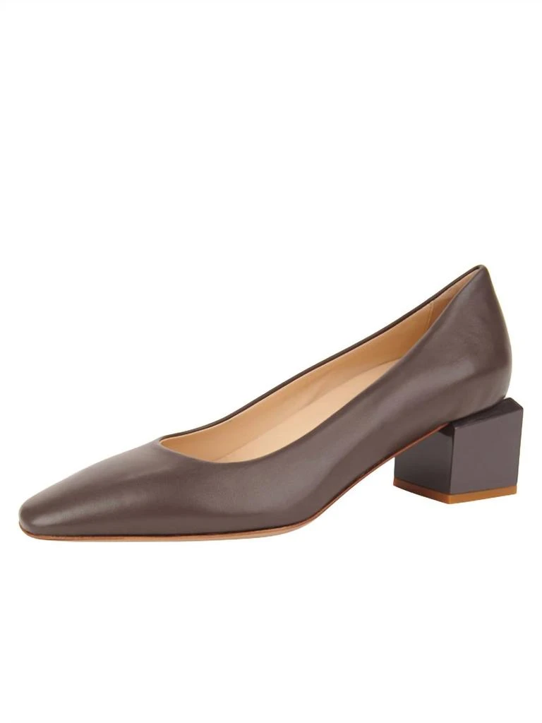 Butter LONDON Novella Block Heeled Pump In Asphalt Nappa 2