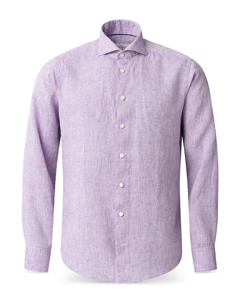 Eton Contemporary Fit Solid Linen Shirt 7