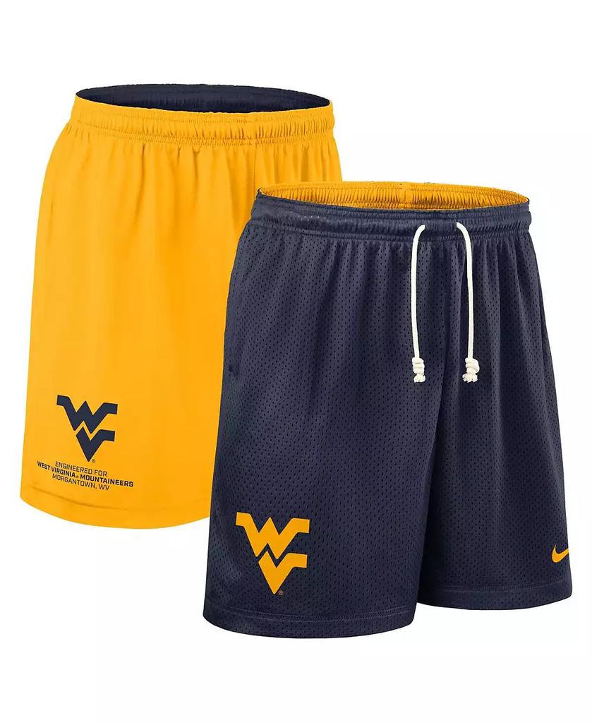 navy blue and yellow nike shorts