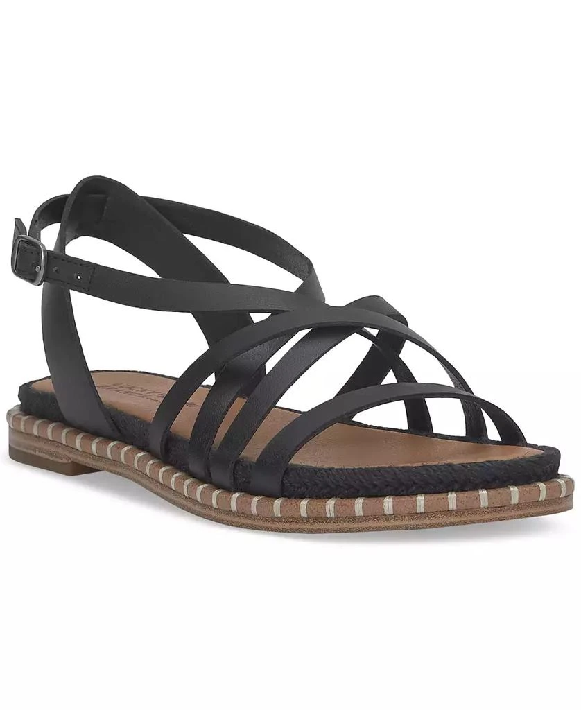 Lucky Brand Women's Kielly Strappy Whipstitch Flat Sandals 1