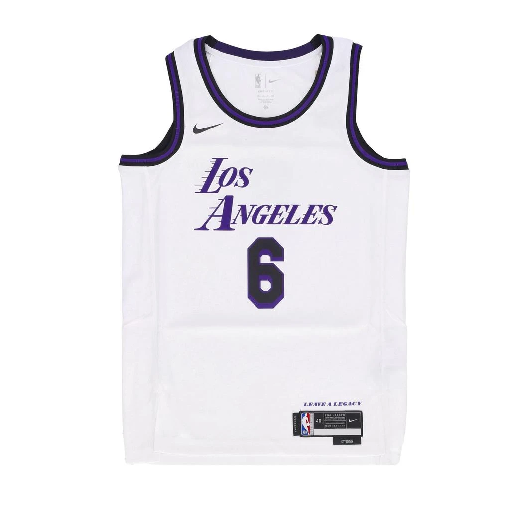 NIKE Men's Basketball Tank Top Nba City Edition 22 Dri-fit Swingman Jersey No 6 Lebron James Loslak White 1