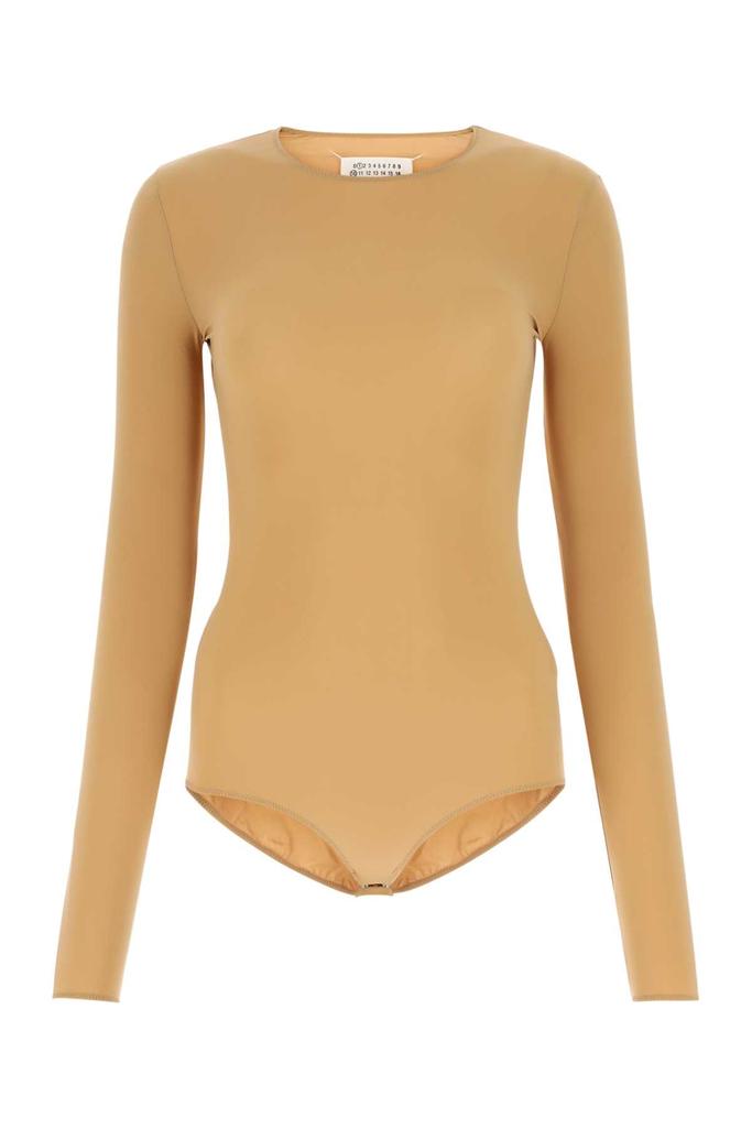 MAISON MARGIELA SKIN PINK STRETCH NYLON BODYSUIT