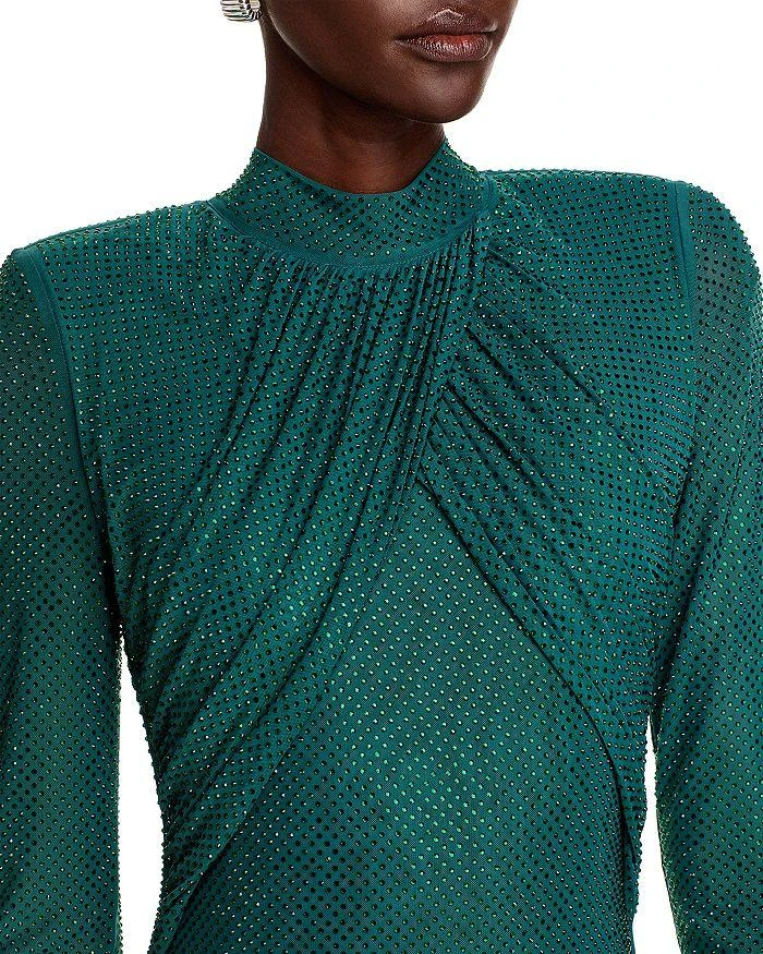 Self Portrait Rhinestone Mesh Midi Dress 2
