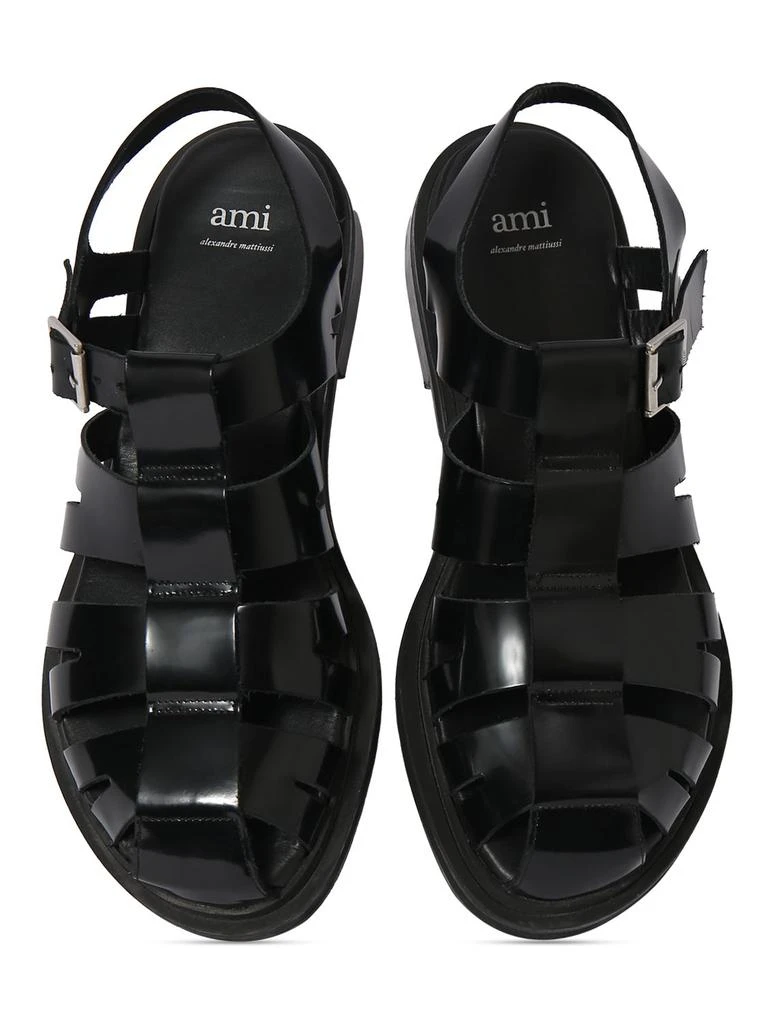 AMI Fisherman Brushed Leather Sandals 4