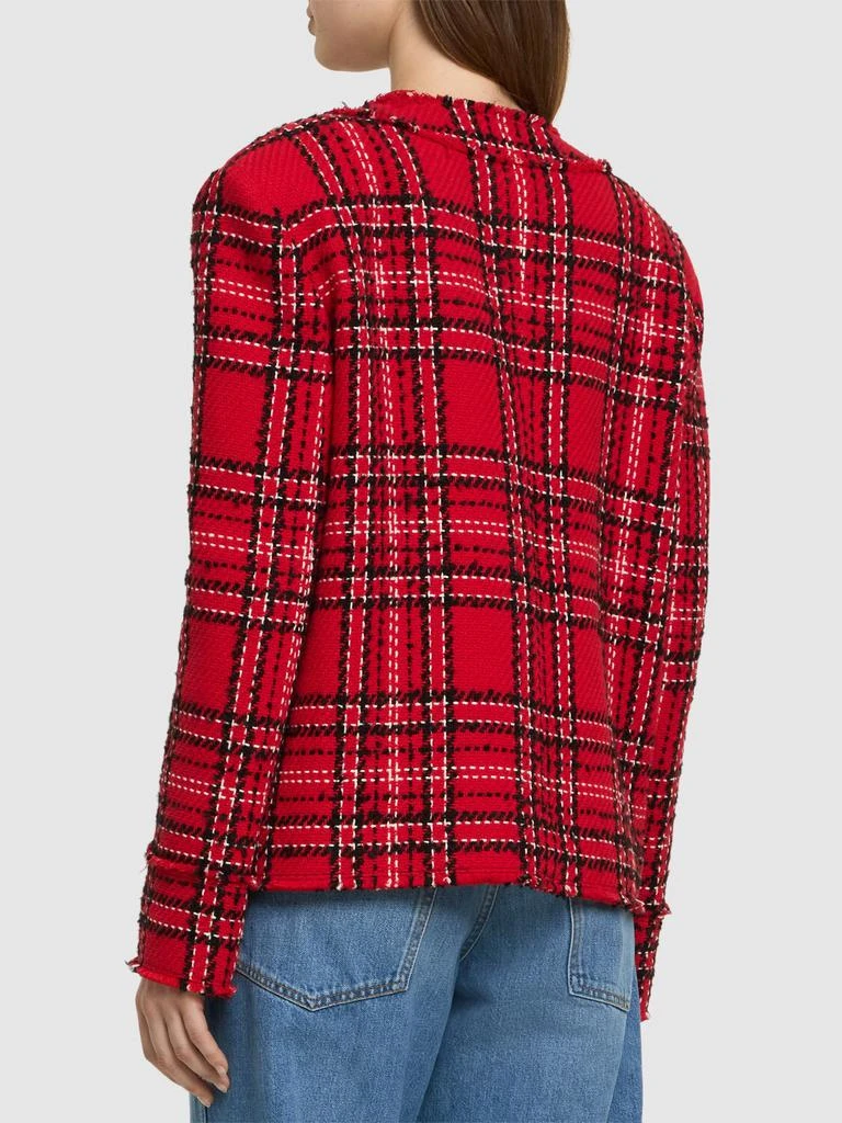 MSGM Tartan Cotton Tweed Jacket 2