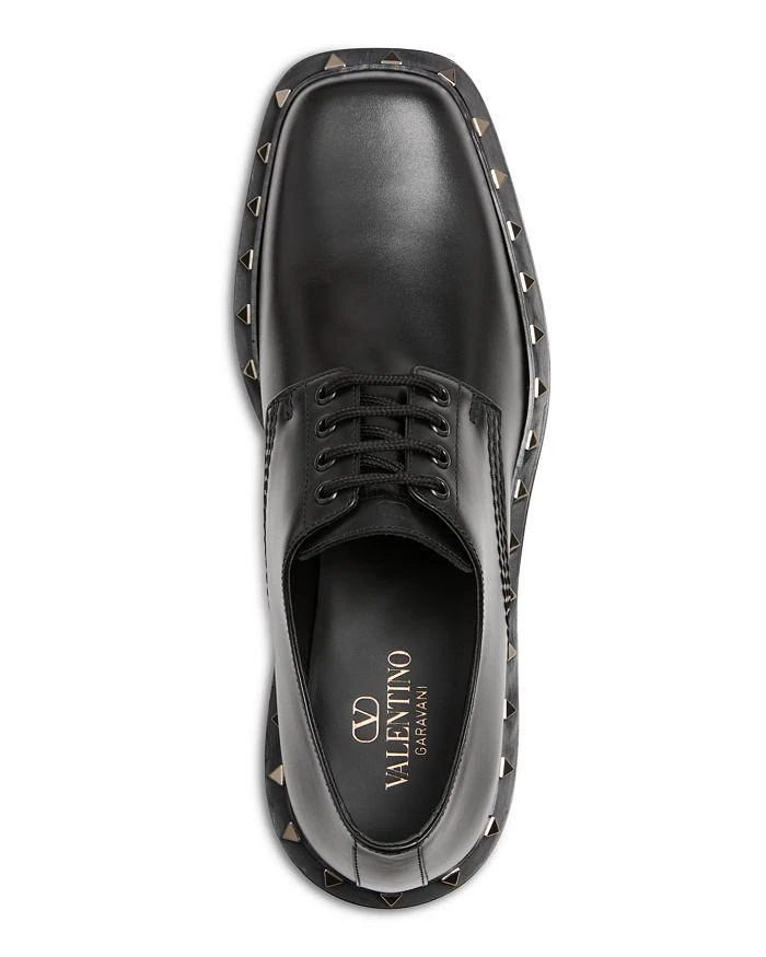 Valentino Men's Studded Square Toe Oxfords 2