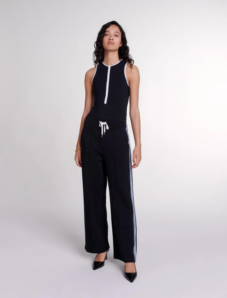 Maje Maje Woman's polyester, Wide-leg striped jogging bottoms for Fall/Winter 1