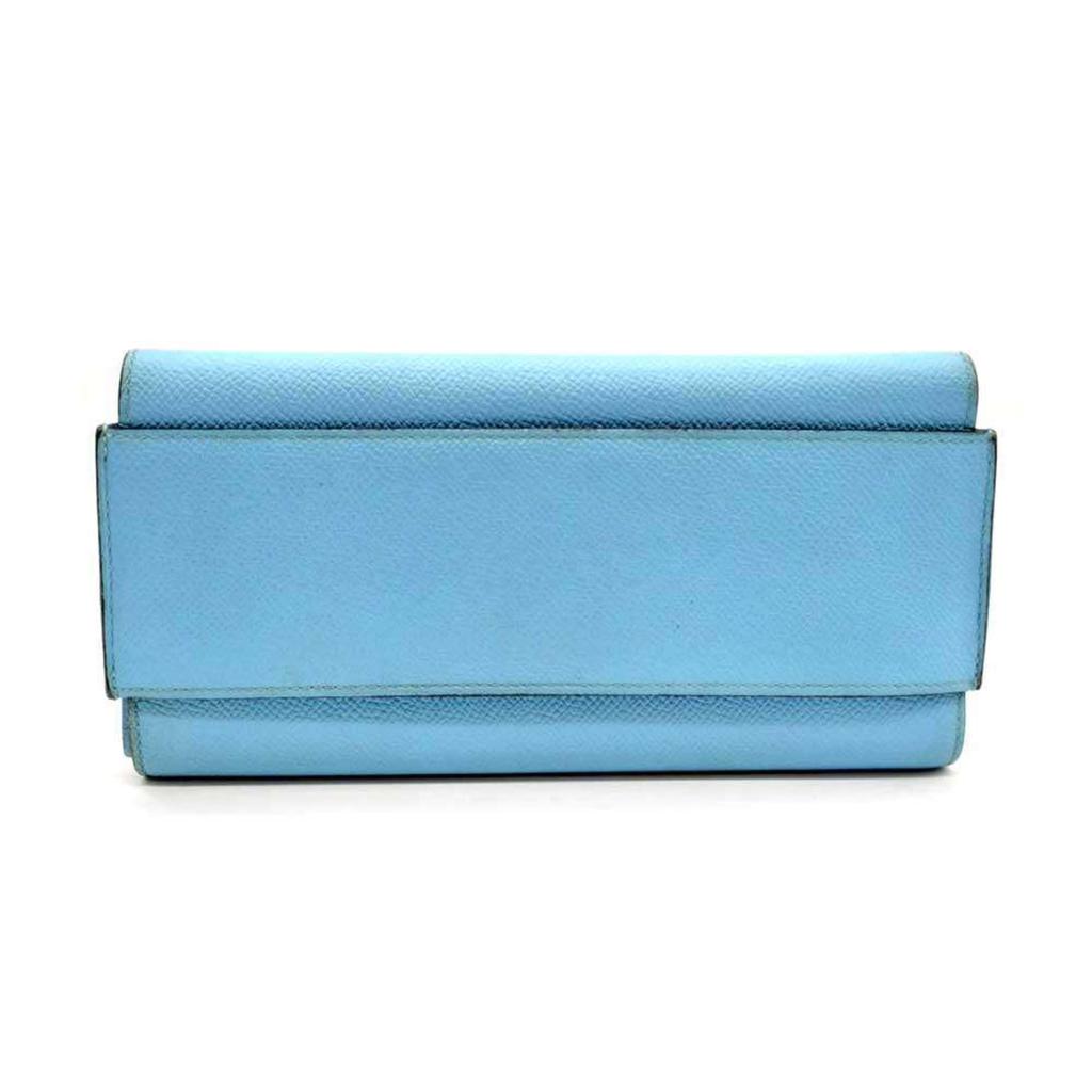 Hermes Celeste blue Epsom Leather Coin Purse/Coin Case (Pre-Owned)