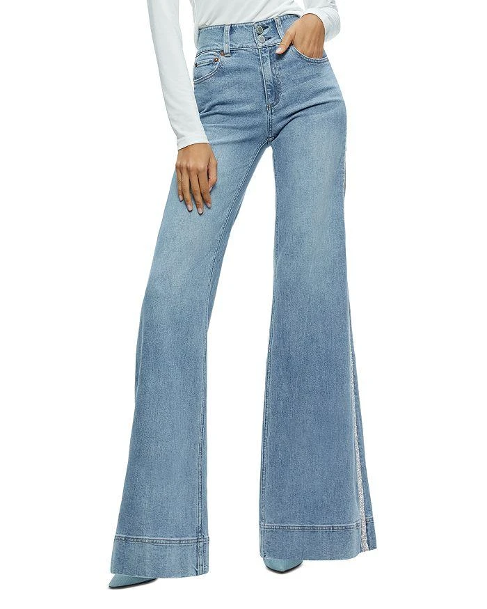 Alice + Olivia Missa High Rise Wide Leg Jeans in Vintage Blue 1