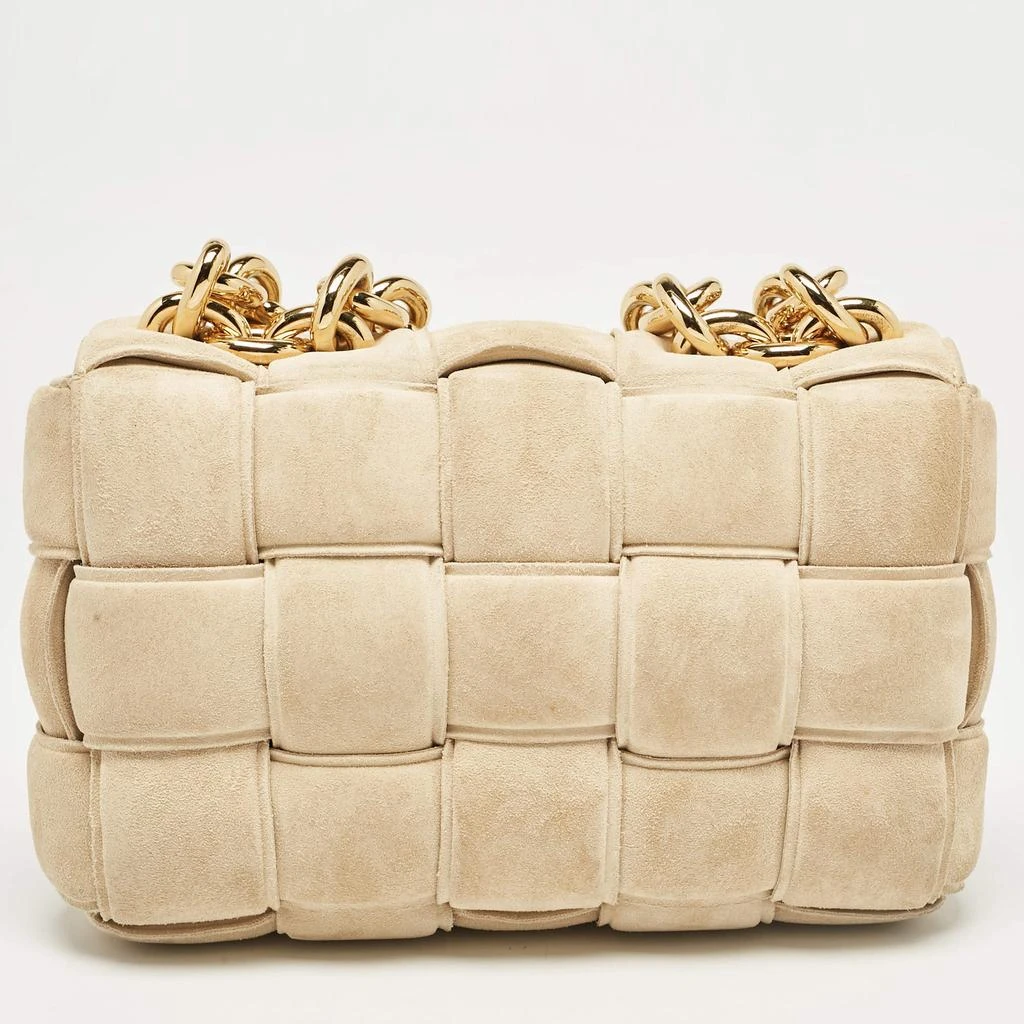 Bottega Veneta Bottega Veneta Beige Suede Padded Cassette Shoulder Bag 4